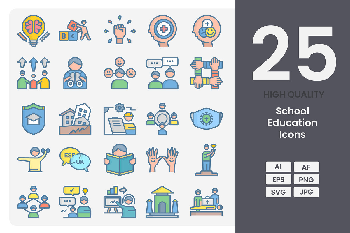 School Education Icons, a Duotone Icon by erifqizeicon (Photo 3 of 3)