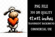 Valentines Whimsical Animals Clipart, an Illustration by Designking (Thumbnail 4 of 5)