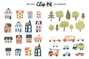 Little Town collection, a Transportation Illustration by OlgaBoncheva (Thumbnail 10 of 10)