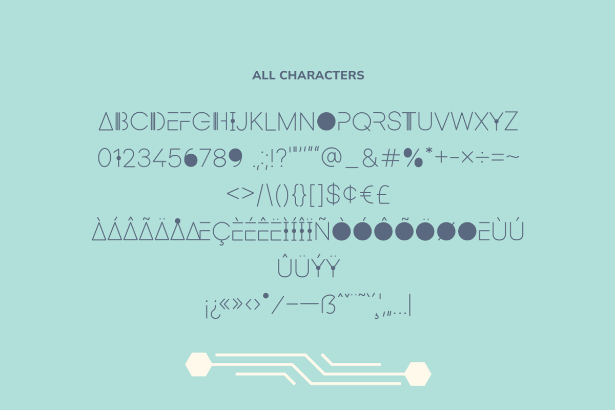 Futuristica Display Font, a Sans Serif Font by Cosy Fox (Photo 2 of 7)