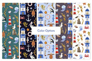 Mediterranean Coastal Summer Pattern, a Decorative Illustration by AnitaPol (Thumbnail 4 of 16)