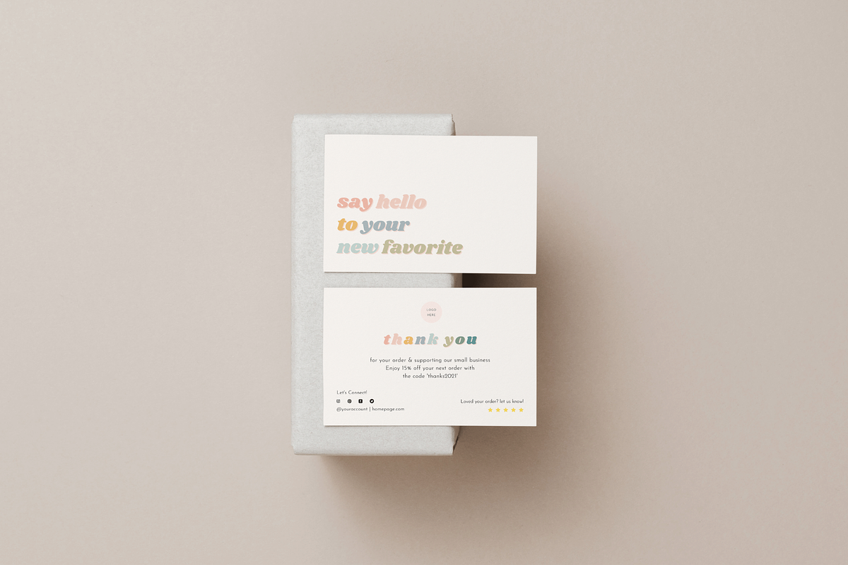 Thank you card for Canva template, a Stationery Template by Hellohastore (Photo 7 of 8)