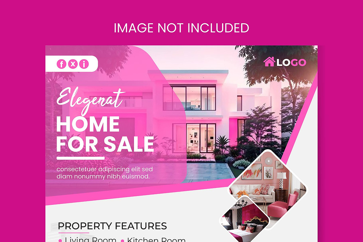 Real estate social media banner, a Decorative Illustration by Photoshop Action (Photo 9 of 17)