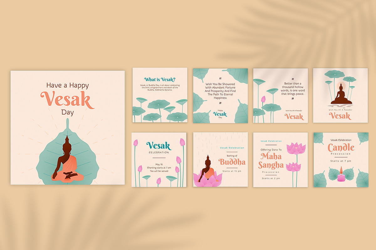 Naturale - Vesak Social Media Pack, a Social Media Template by Lyllopop (Photo 3 of 5)