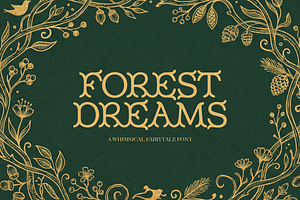 Forest Dreams | Whimsical Font, a Serif Font by gafaroff studio