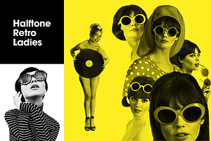 Halftone Retro Ladies