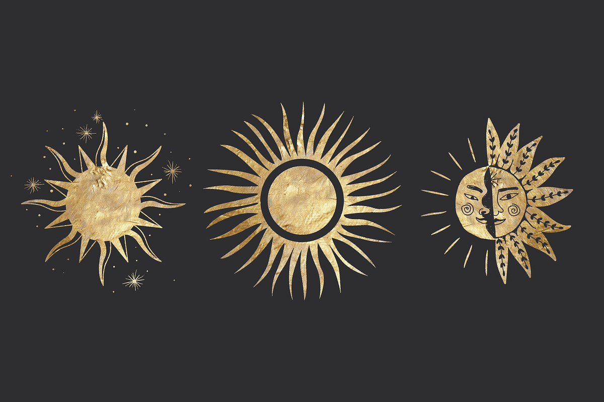 Golden kaleidoscope. Vector graphics, a Decorative Illustration by Chikovnaya (Photo 5 of 14)