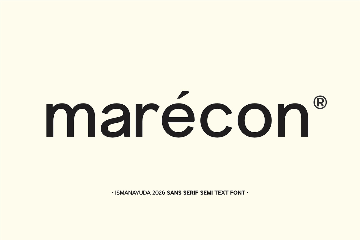 Marecon, a Sans Serif Font by ismanayuda (Photo 1 of 8)