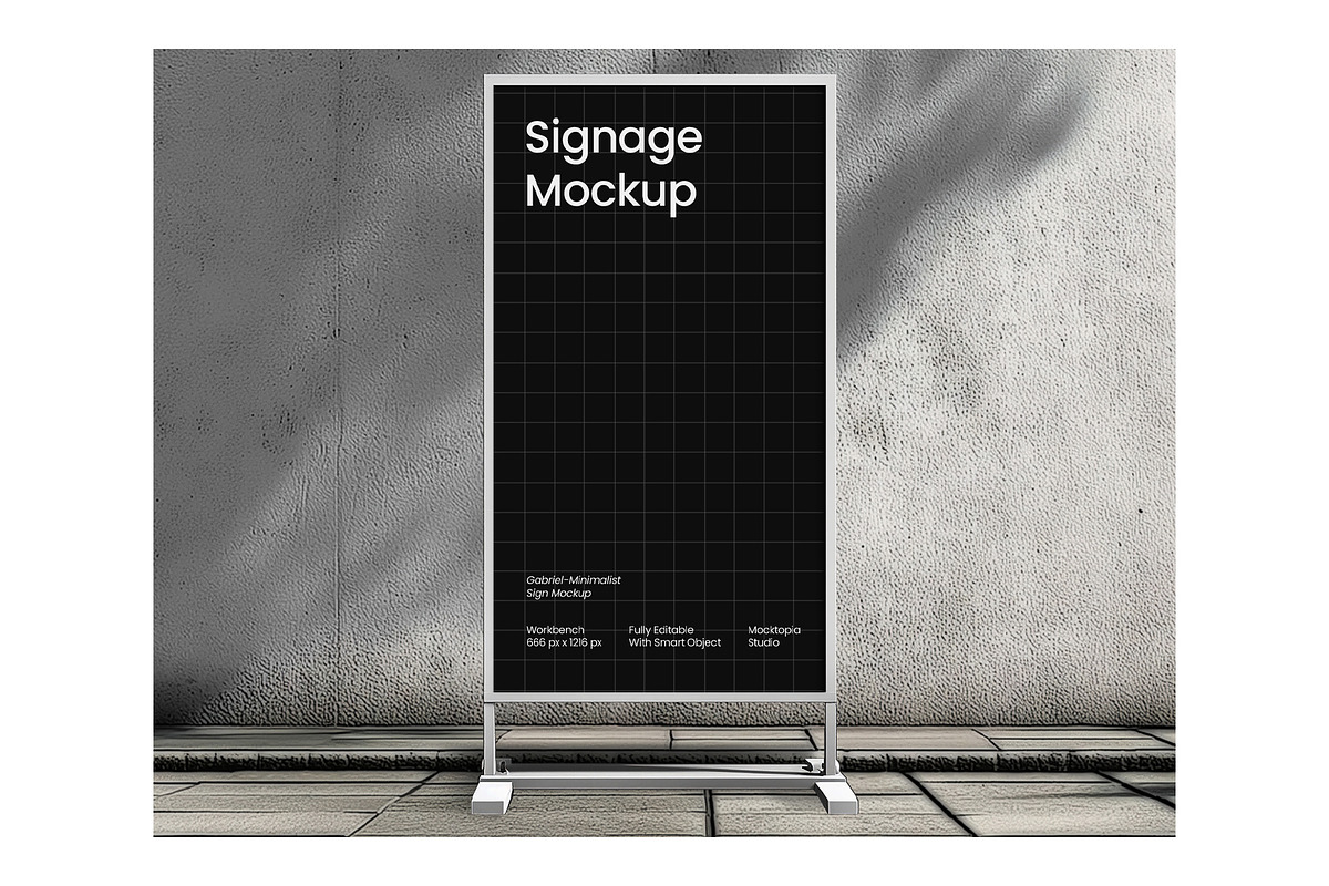Gabriel Minimalist Signage Mockup, an Advertising Mockup by Mocktopia (Photo 5 of 8)