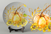 Pumpkins watercolor collection, a Food Illustration by Ann Astro (Thumbnail 15 of 17)