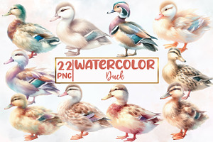 Watercolor Duck clipart, an Illustration by Designworld