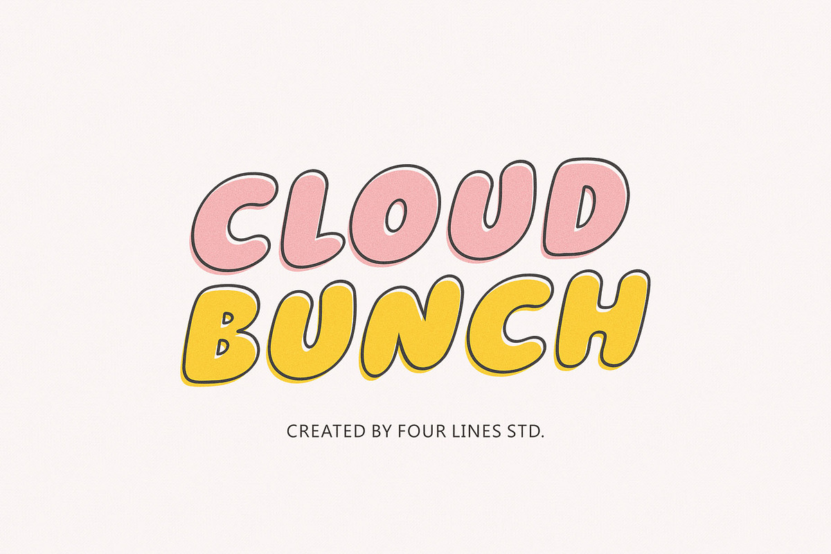 Cloud Bunch - Playful Display Typefa, a Handwritten Font by Four Lines Std. (Photo 1 of 11)