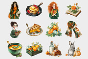 Watercolor Fall Clipart, a Seasonal Illustration by Design Market (Thumbnail 2 of 5)