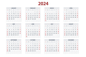 Quarter Calendar Template For 2024