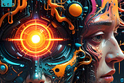 Human Head with a Fractal Realms, a Person Illustration by Sharon Schwalbe (Thumbnail 3 of 3)
