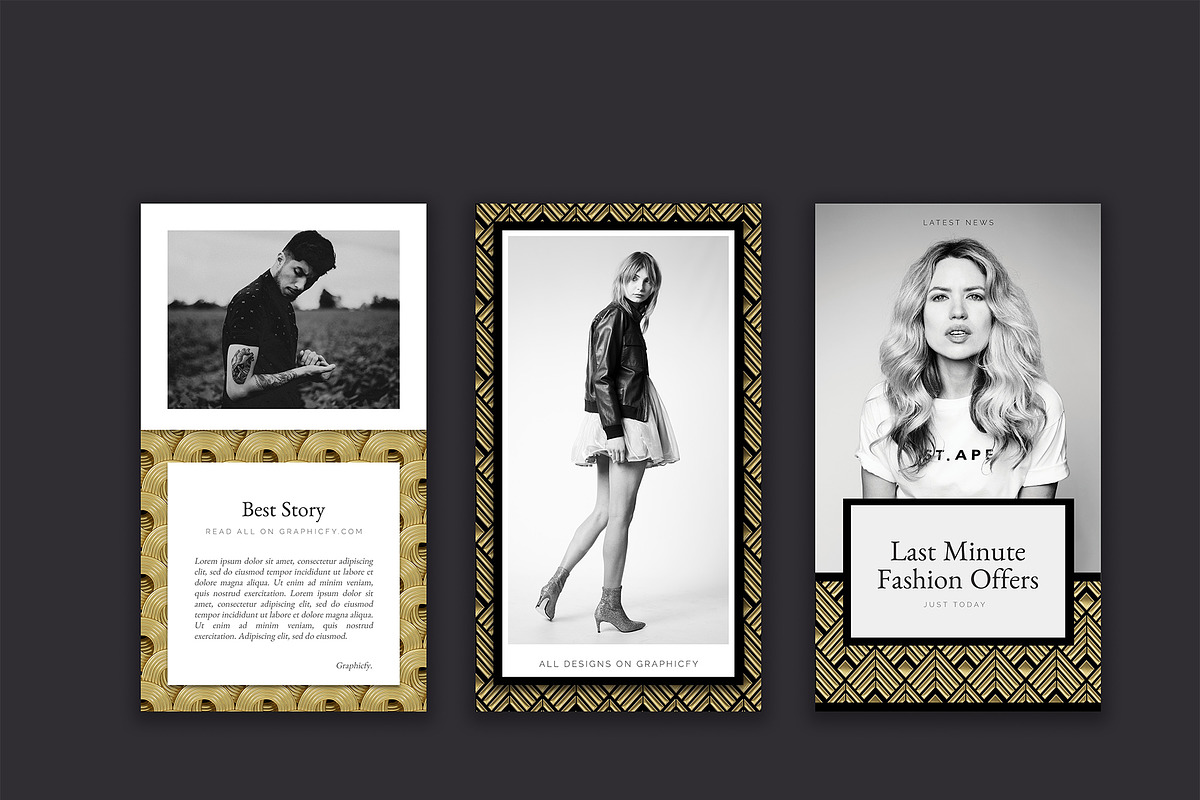 Art Deco Instagram Stories, a Social Media Template by Graphicfy Templates (Photo 3 of 5)