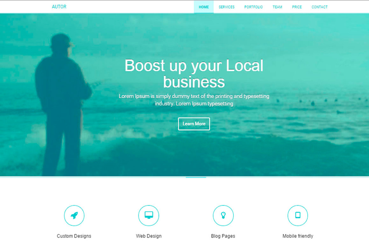 8 Bootstrap One-Page templates, a Websites & App Template by Bootstraptor (Photo 9 of 10)