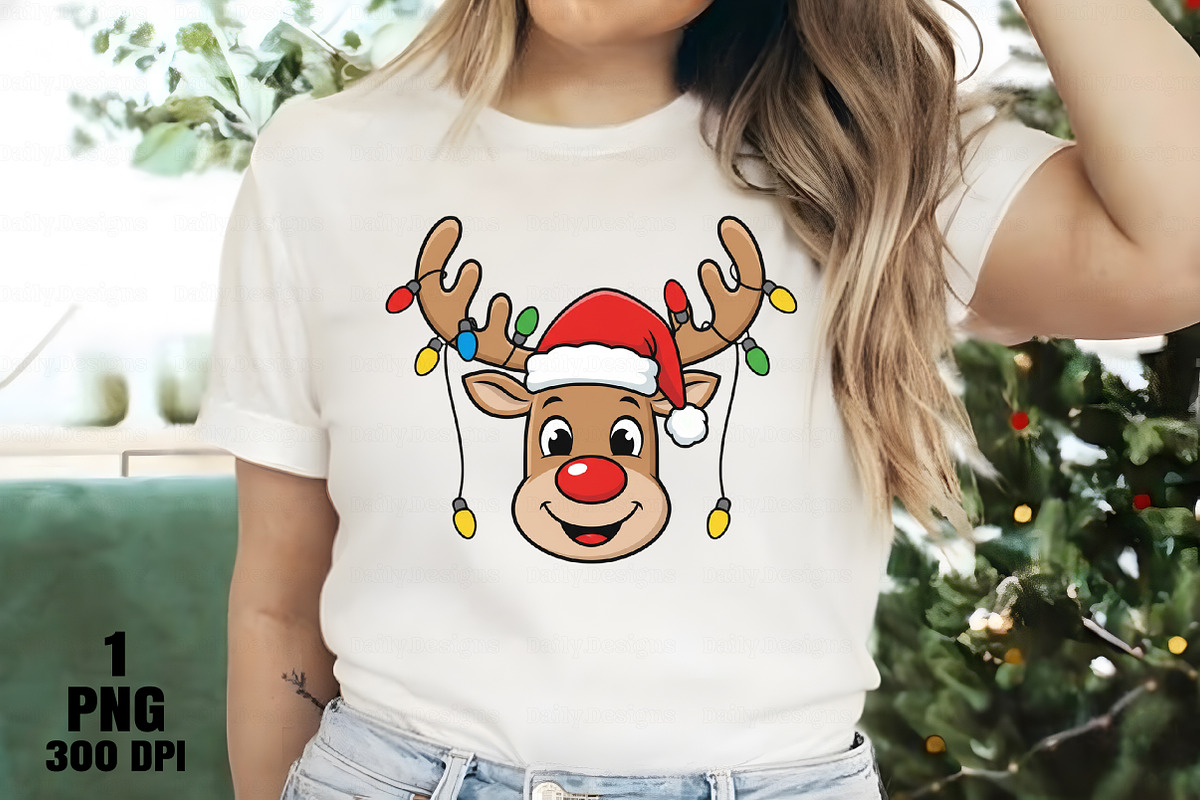 Merry Christmas Reindeer PNG, an Illustration by Daily.Designs (Photo 2 of 10)