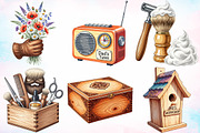 Watercolor Rustic Father's Day PNG, a Seasonal Illustration by Canvas Craft (Thumbnail 4 of 8)
