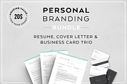 Resume Bundle-Personal branding, a Resume Template by Profilia Resume Boutique (Thumbnail 1 of 5)