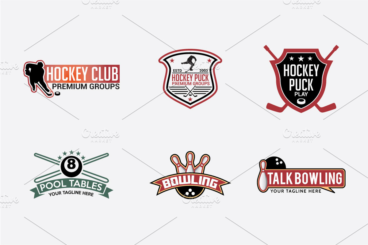 66 SPORTS Logo Templates BUNDLE, a Branding & Logo Template by shazi (Photo 4 of 12)