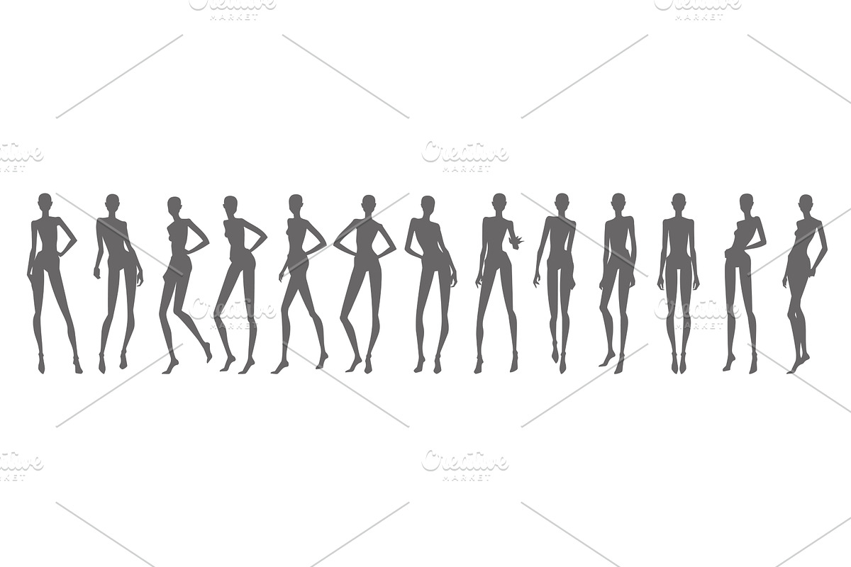 Female fashion silhouette figure, a Person Illustration by Alltruecolours