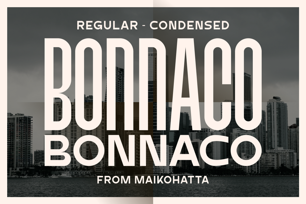 Bonnaco Font Collaboration, a Sans Serif Font by MaikoHatta (Photo 1 of 9)