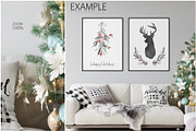 Christmas Frame & Wall Mockup Bundle, a Print Template by Yuri-U (Thumbnail 14 of 22)
