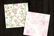 Rose Hydrangea Digital Paper, a Background Graphic by Design Scotch (Thumbnail 7 of 8)