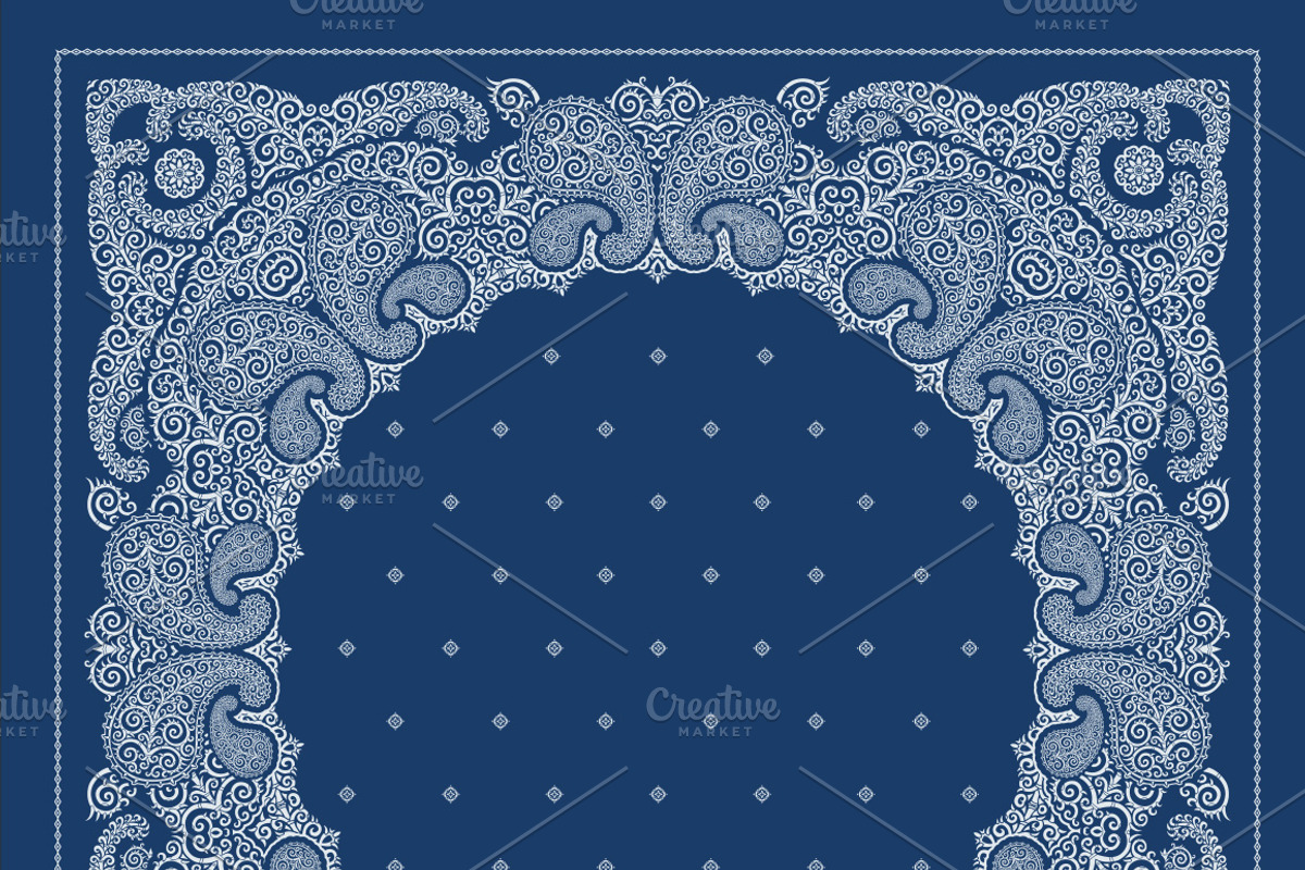 Bandanna print design set (vector), a Pattern Graphic by Bakhtiozin art graphic (Photo 3 of 8)