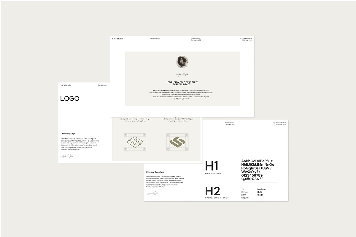 SAKA | Brand Guideline Template, a Presentation Template by Graphpexel (Photo 2 of 11)