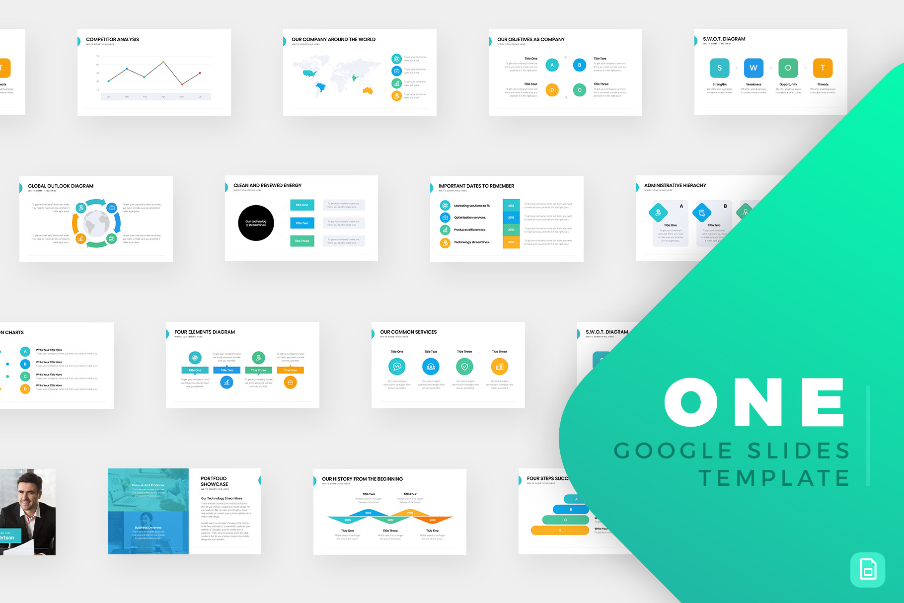One Google Slides by Slidequest  Creative Market
