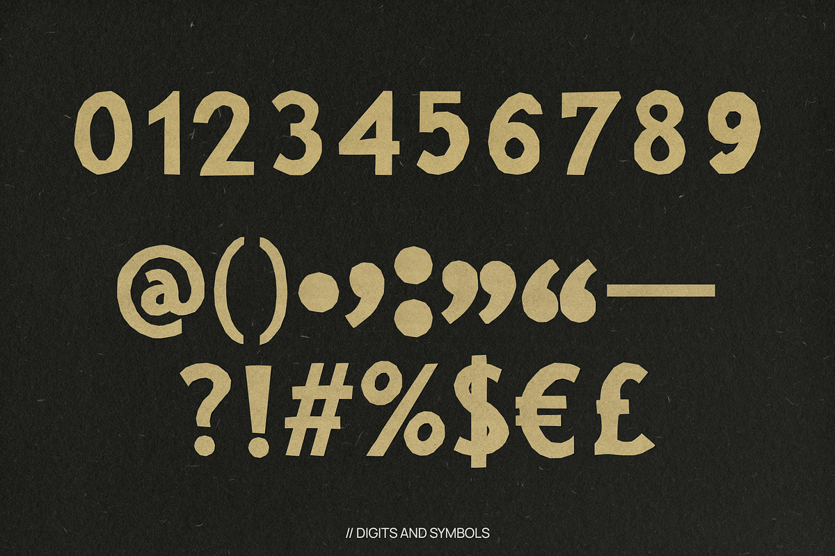 Kraft paper cut-out letters, an Object Graphic by MOODSTORE (Photo 5 of 8)