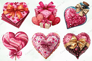 Watercolor Valentine Gift Clipart, an Illustration by Creative Art (Thumbnail 4 of 9)