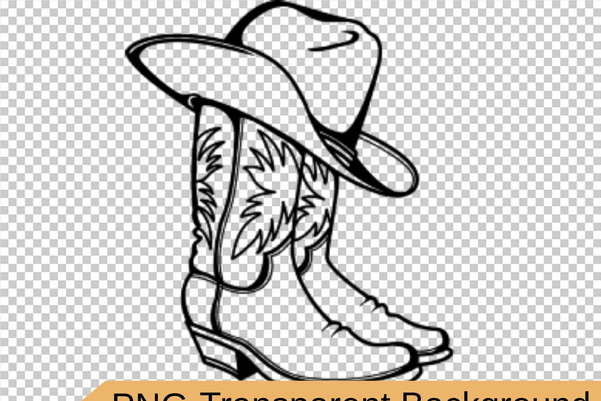Cowboy boots, western hat vector, an Object Illustration by TanchaArt (Photo 2 of 7)