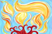 Chai Burning Bush, an Illustration by Laura Bolter Design (Thumbnail 2 of 2)