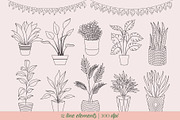 House Plants Clip Art Vector & Png, a Decorative Illustration by Digital Sugar (Thumbnail 3 of 5)