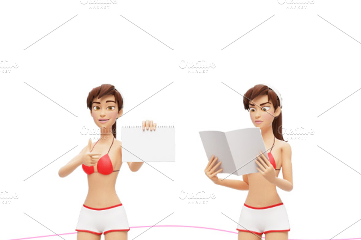 35 Promo Mock-Ups w/ Swimsuit Jenny, an iPad Mockup by Oleg Ribar (Photo 11 of 30)