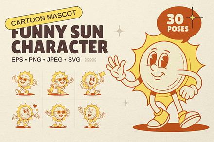 Funny Sun Character