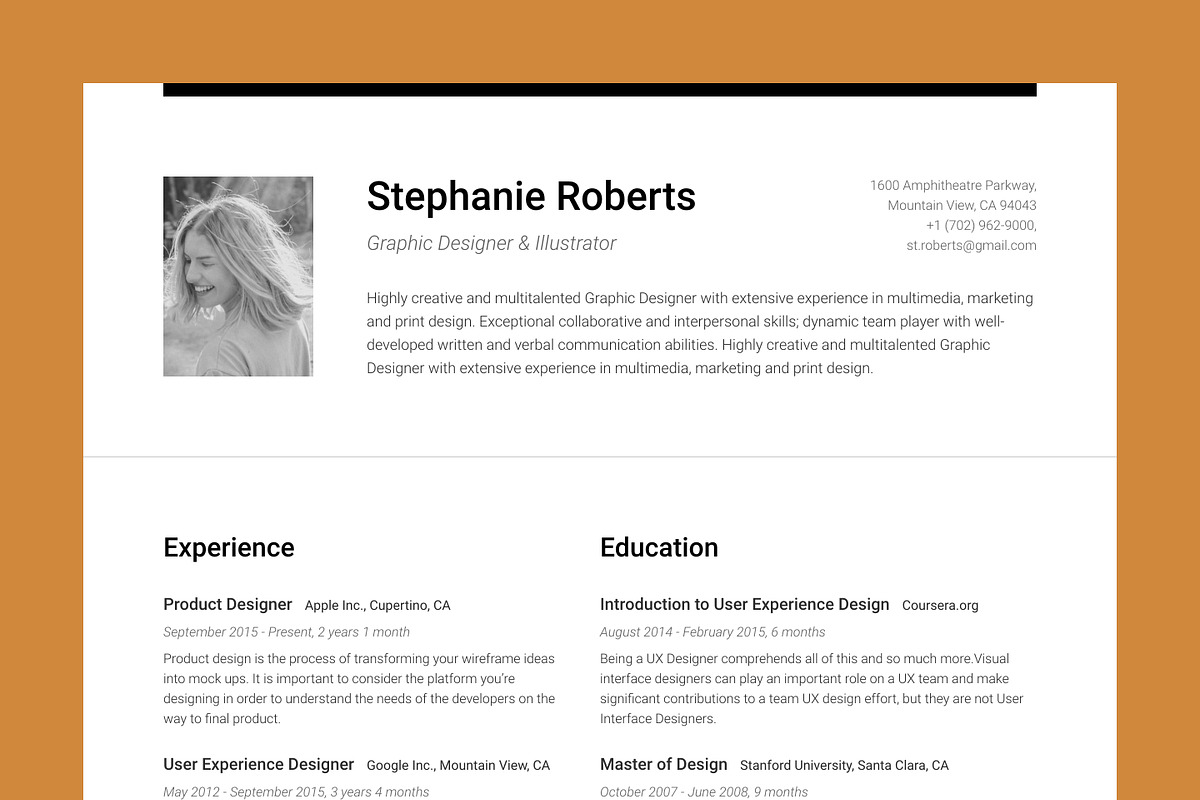 Professional Resume Set 1 Horizontal, a Resume Template by DEFNST (Photo 2 of 9)