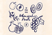 Whimsical Berry Fruit Bundle SVG PNG, a Food Illustration by Marie T (Thumbnail 7 of 36)