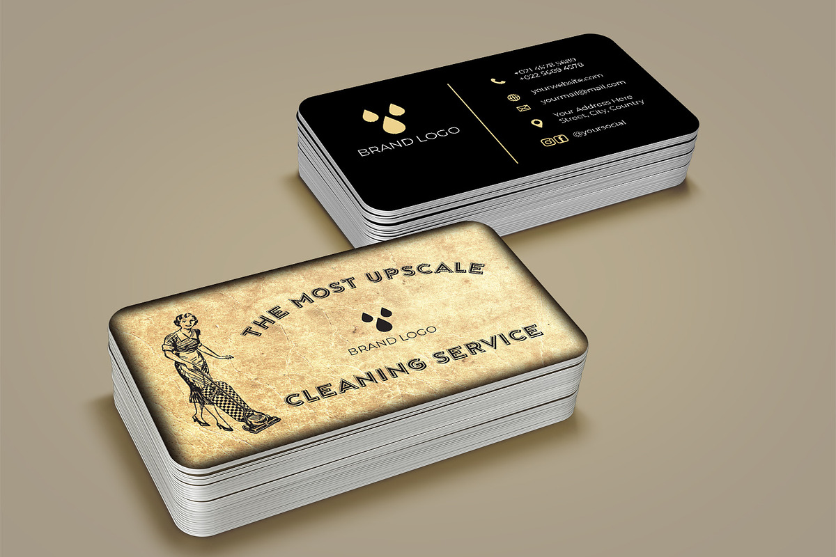Cleaning Service Business Card, a Business Card Template by Kseniya-Omega (Photo 1 of 5)