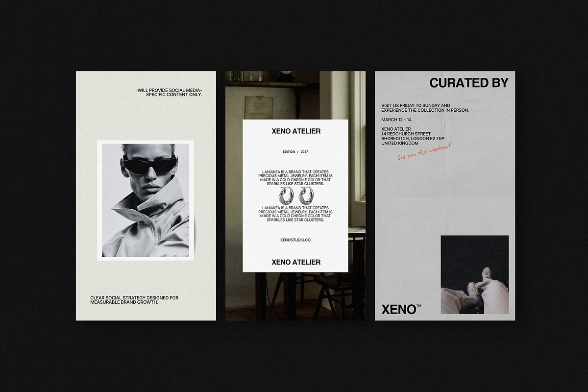 XENO | Instagram Post & Story (III), a Social Media Template by The Aesthetic Studio (Photo 2 of 10)