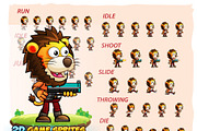 Lion Warrior 2D Game Character Sprit, an Illustration by DionArtworks (Thumbnail 2 of 3)