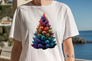 Colorful Christmas Tree Clipart  Bun, an Illustration by SVGArt (Thumbnail 8 of 8)