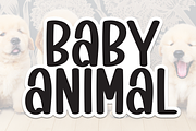 Baby Animal | Script Font, a Script Font by Scratchones (Thumbnail 1 of 8)