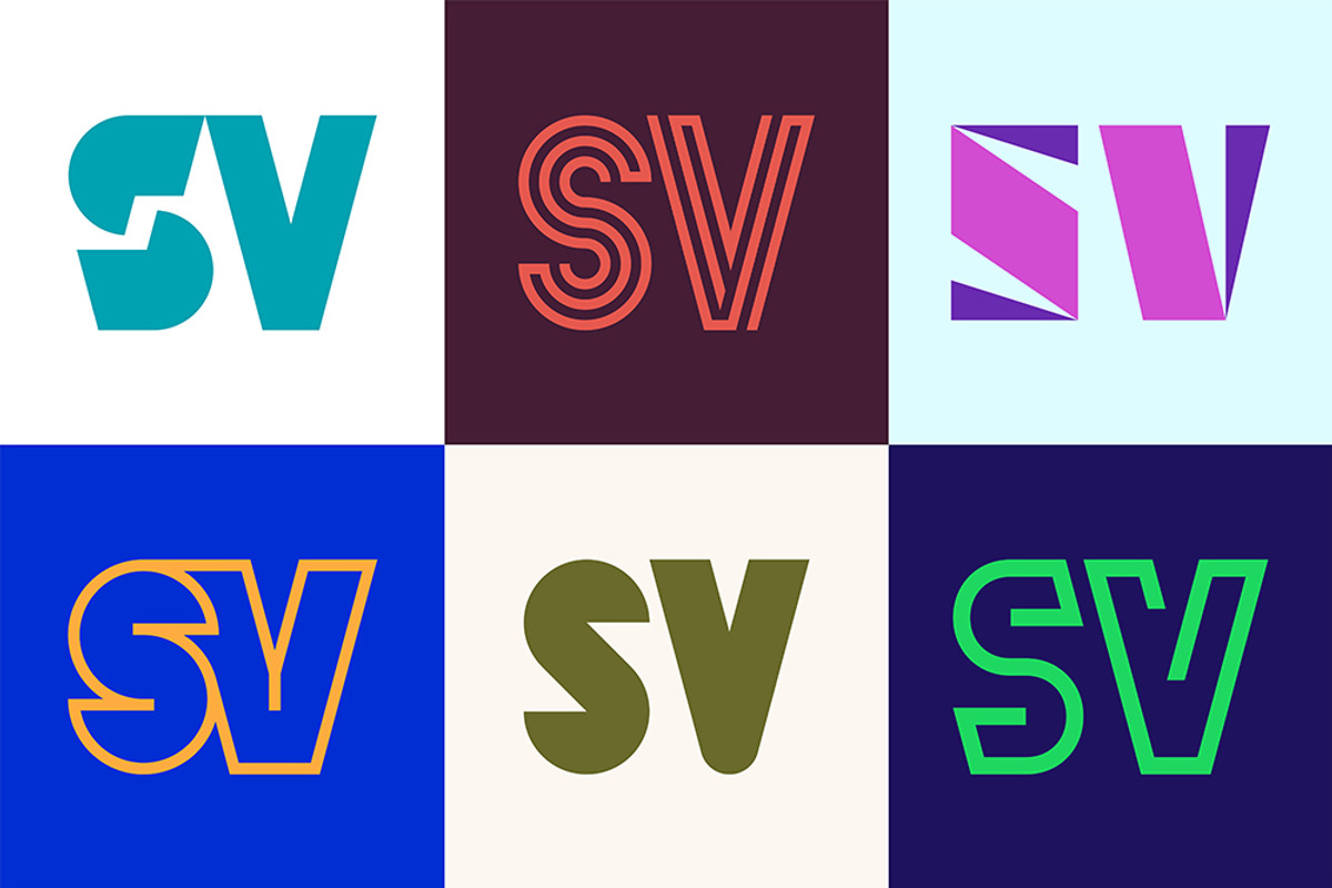 Set of letter SV logos, an Object Graphic by NataliiaVolyk