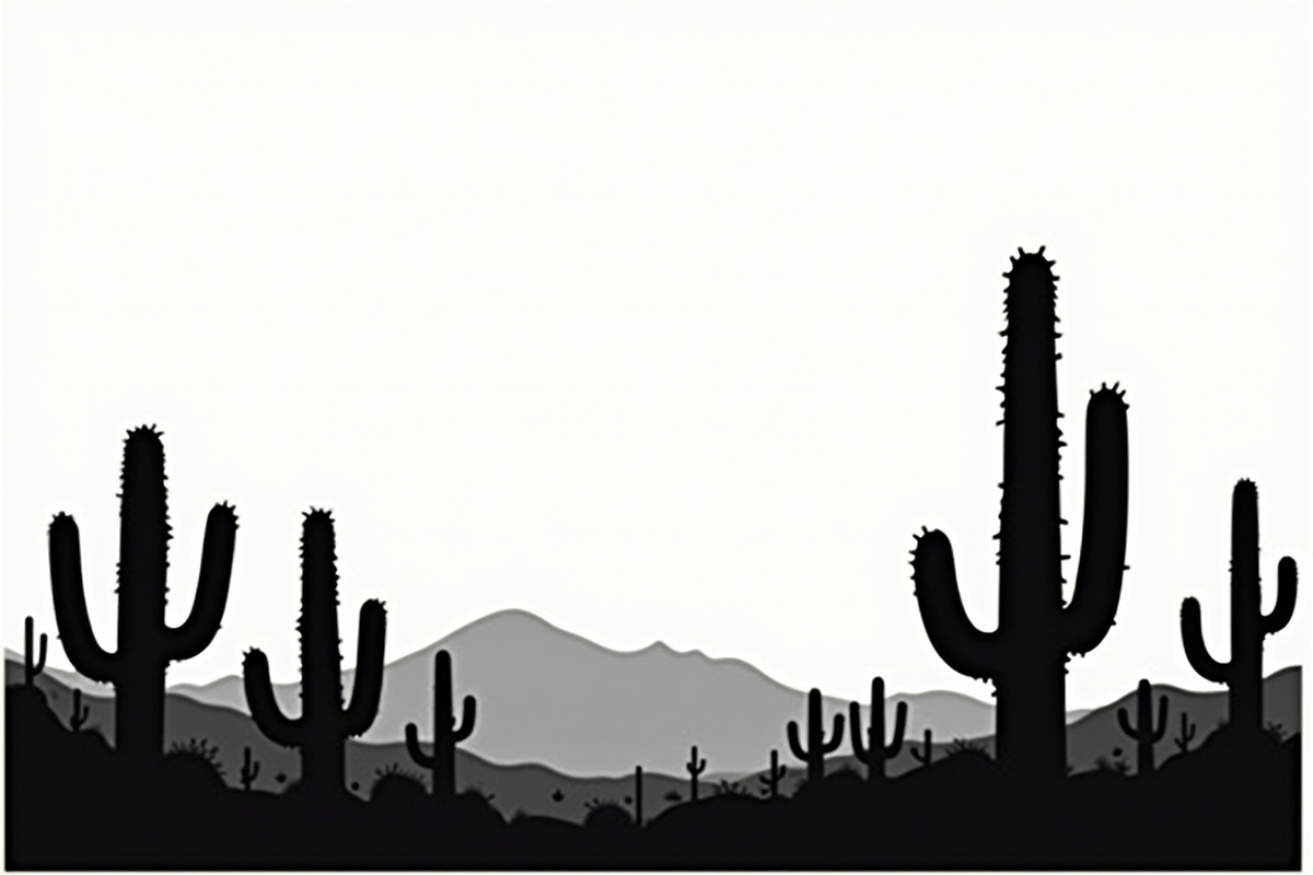 Monochrome Desert Nature Silhouette, an Illustration by jahid234 (Photo 6 of 15)