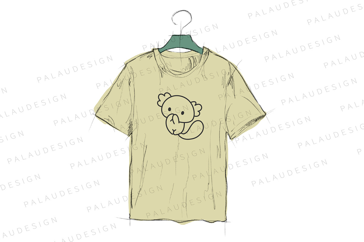 Cute Kawaii Axolotl Pet Character, an Animal Illustration by Palau (Photo 2 of 12)