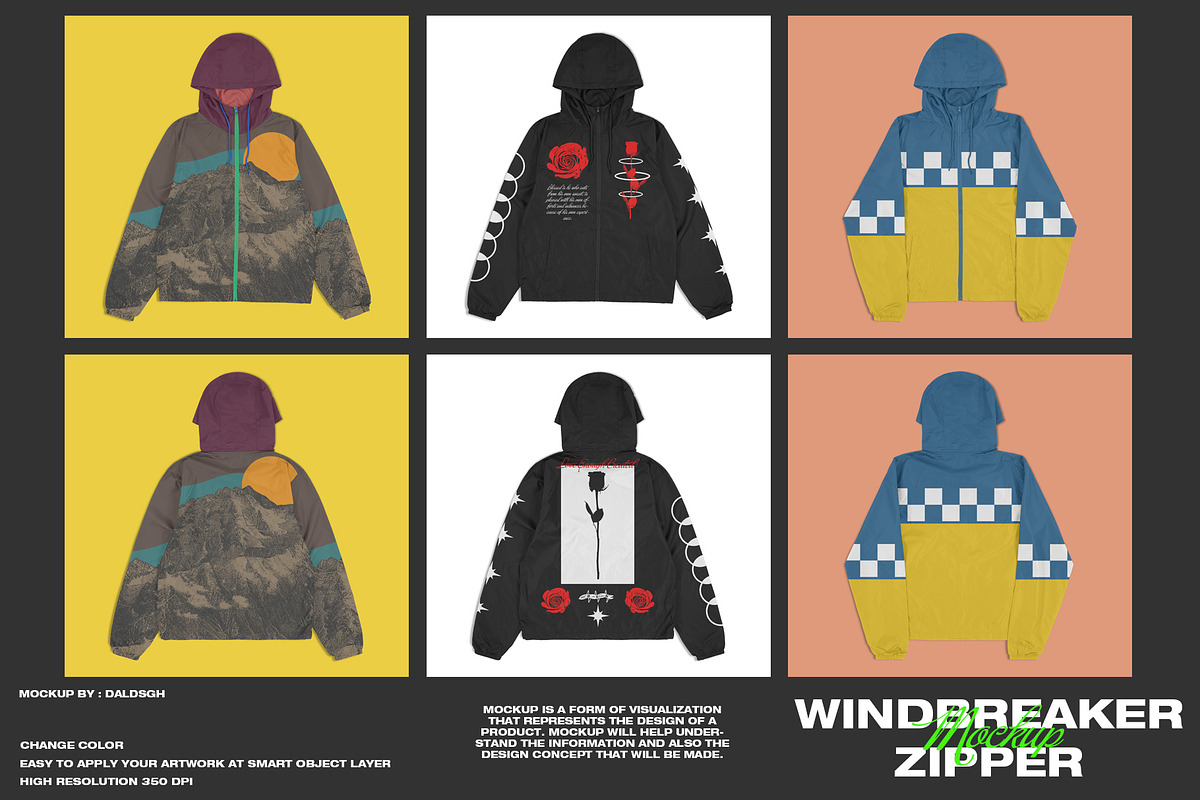 Windbreaker Zipper - Mockup, a Hoody Mockup by DaldSgh (Photo 1 of 13)